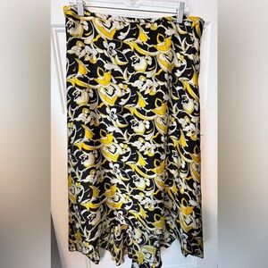 Nygard Collection Yellow Floral Silk High Low
Hem Skirt Size 14